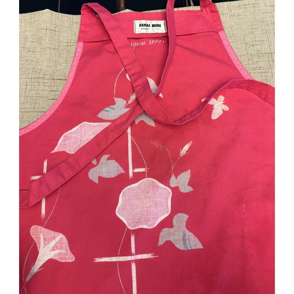 HANAE MORI Apron Vintage JAL Japanese Airlines Uniform Designer Floral - Picture 16 of 16